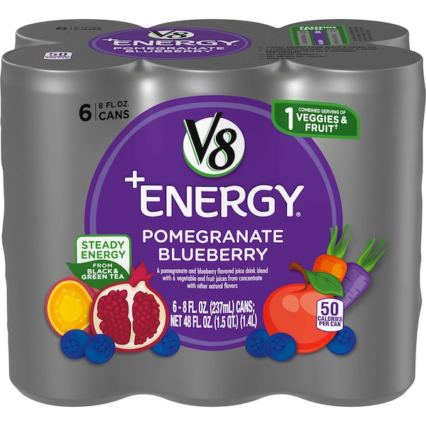 V8 Energy Pomegranate Blueberry 8 oz. Per Bottle, PK24